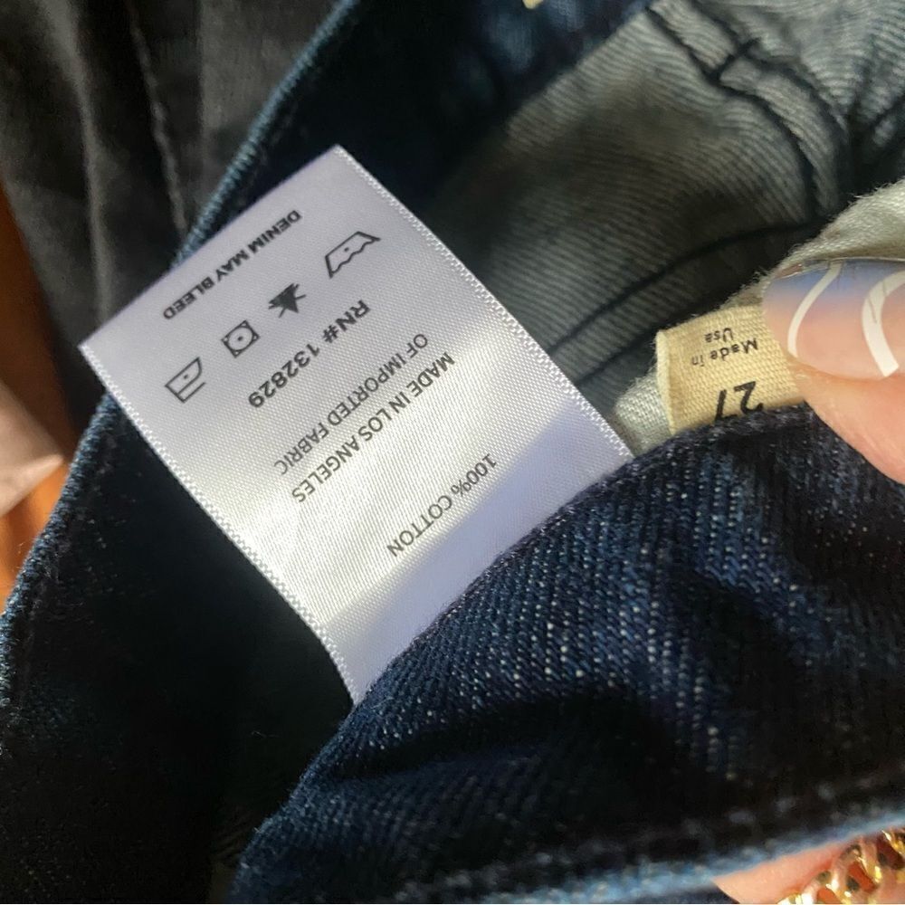 GRLFRND Enya Dropped Crotch Jeans Franklin dark blue denim baggy Revolve 27-31 - Picture 14 of 14